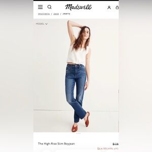 Madewell Slim Boy Jeans Size  Women’s Size 30